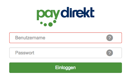 Login Paydirekt